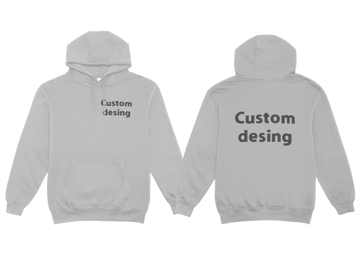 Hoodie voor volwassenen met eigen ontwerp, geborduurd