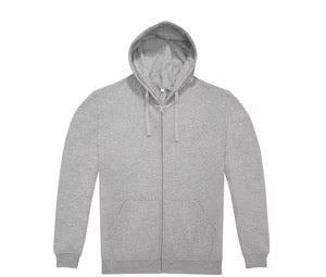 Hoodie met rits voor volwassenen met eigen ontwerp, geborduurd
