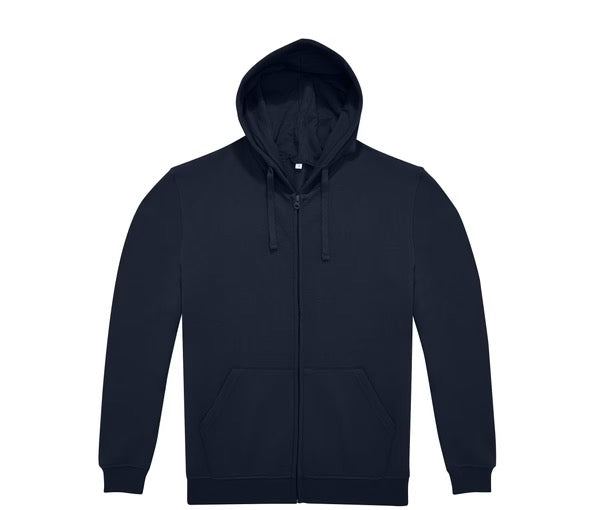 Hoodie met rits voor volwassenen met eigen ontwerp, geborduurd